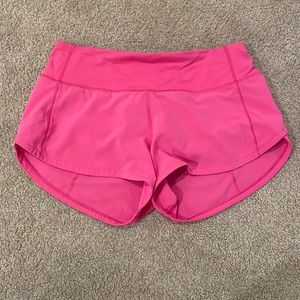 Sonic pink lululemon shorts